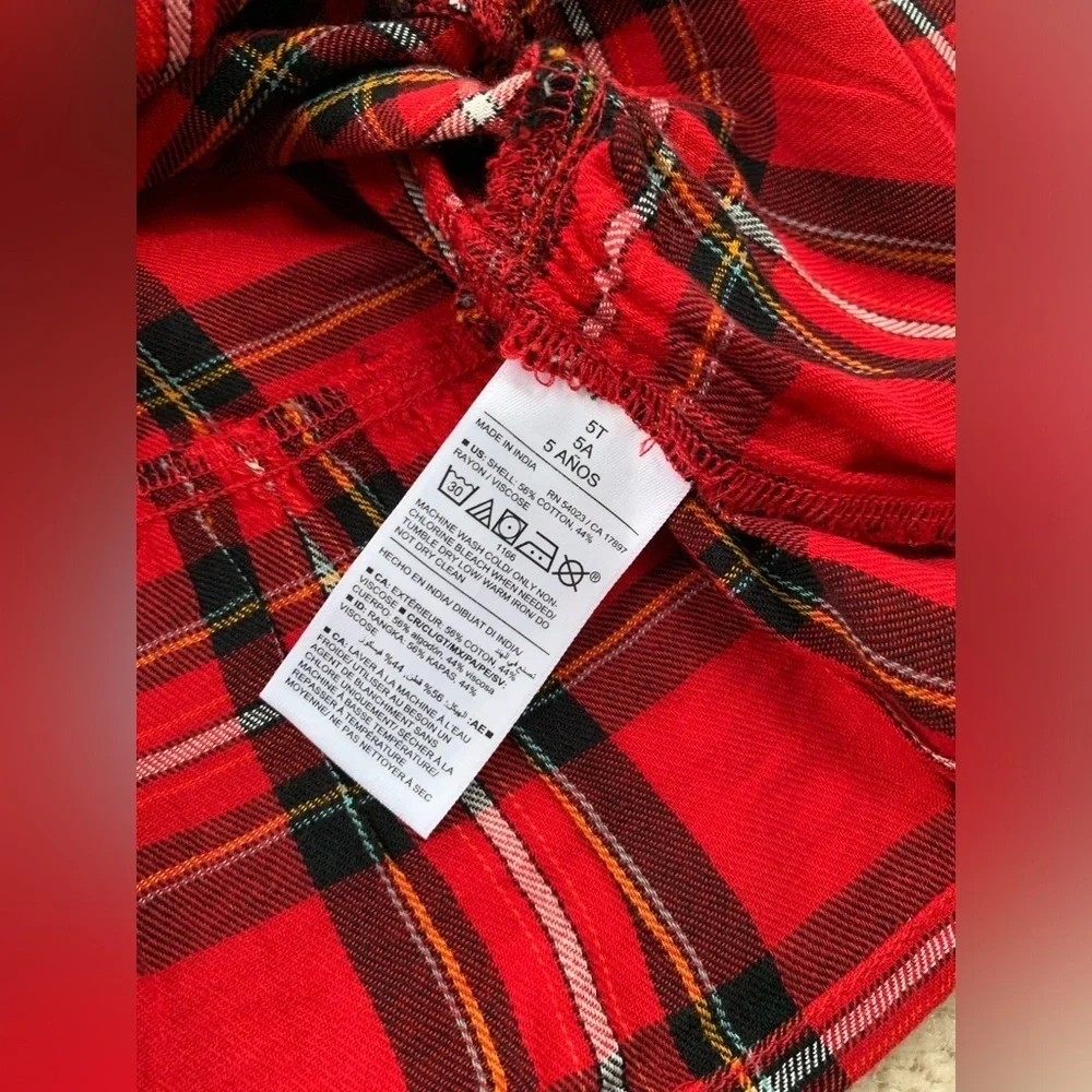 Old Navy NWT Size 5T Red Holiday Plaid Dress
